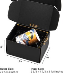 7X5X4 Inches Black Shipping Boxes 25 Pack – Corrugated Cardboard Mailing Box Fo