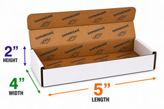 5x4x2 White Corrugated Mailer Boxes Shipping Packing Folding 50-2000