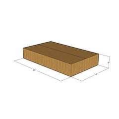 5 24x14x4 Kraft Brown Corrugated Shipping Boxes 32 ECT Single-Wall New