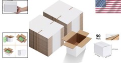 Brand New 6x4x4 White Shipping Boxes Set of 50