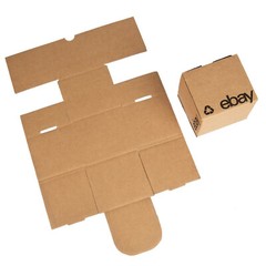 New Ebay Boxes 24- 4″ x 4″ x 4″ – Flat Folding Black Logo