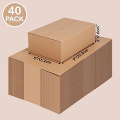 EdenseeLake 40 Pack 9x6x3 inches Shipping Boxes Small Cardboard Boxes for Packin