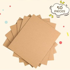 50 Pack Corrugated Cardboard Sheets for Mailing, Packing, and Art Projects