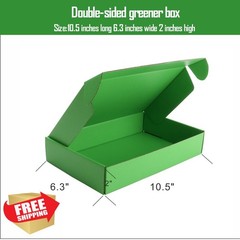 kaxilu Shipping Box Dark Green L10.5xW6.3xH2 20pcs