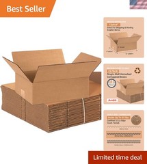 Brand New Shipping Boxes, 12x9x4, Kraft, 25-pack