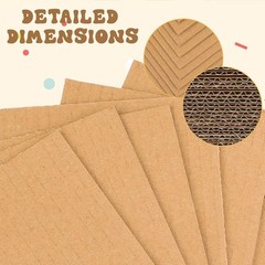 50 Pack Corrugated Cardboard Sheets for Mailing, Packing, and Art Projects