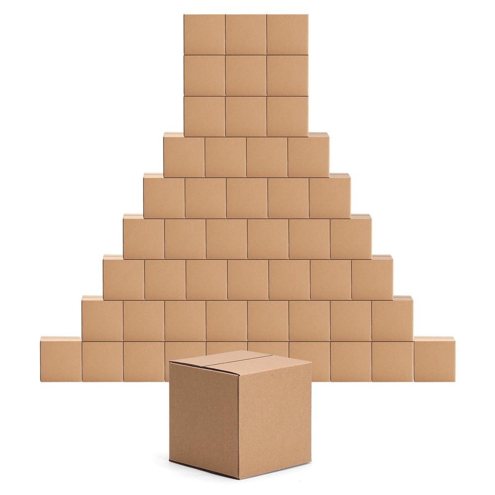 50 PCS 4x4x4 Inch Corrugated Cardboard Shipping Boxes Packing Mailing Brown
