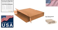 30″ x 5″ x 24″ Side Loading Cardboard Corrugated Boxes Lot of 10