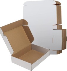 Brand New 9x6x2 Inches Shipping Boxes Set of 25 White Small Corrugated Cardbo…