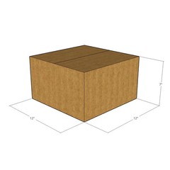 12x12x7 Corrugated Shipping Boxes 32 ECT Single-Wall, 175/Pack