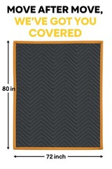 Thick Moving Blankets Heavy Duty 1 Pack 80”x72 Protecting Movers Blanket wit…