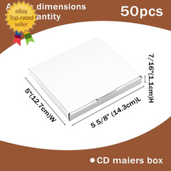 50 Pcs CD Mailer Boxes, 5 5/8″ X 5″ X 7/16″ CD Shipping Sleeves, Mailer