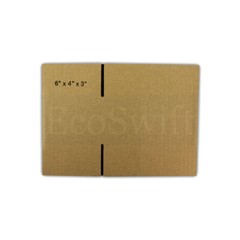 20 6x4x3 EcoSwift Cardboard Packing Moving Shipping Boxes Corrugated Box Cartons