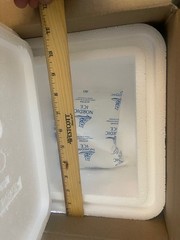 Insulated Styrofoam COOLER w/ shipping box | Cold refrigerated +ICE Pk 11x9x7”DR