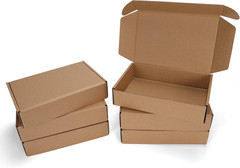 9X6X2 Inch Shipping Boxes Set of 6 Brown, Inner Size 8.6X5.6X1.6 Inch Cardboard