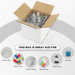 , 5x5x5 Shipping Boxes for Coffee Mugs, Candles, Gifts Mailing, Packaging, St