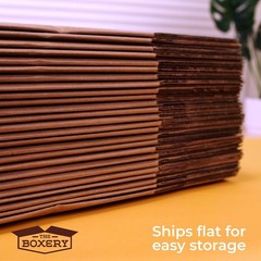 Durable 8x6x3 Brown Corrugated Shipping Boxes – 25 Pack, Eco-Friendly, USA Made