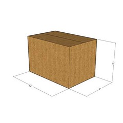 5 12x8x8 Kraft Brown Corrugated Shipping Boxes 32 ECT Single-Wall New