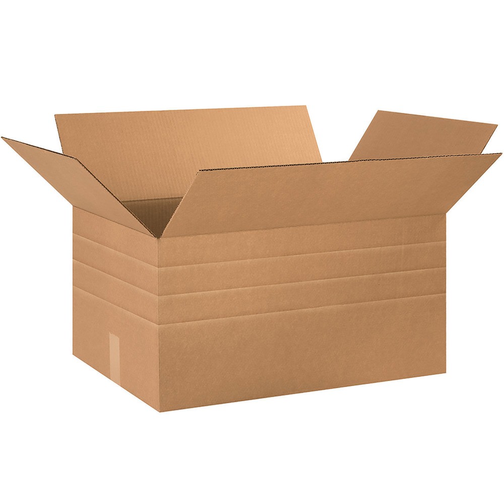 24″ x 16″ x 12″ Multi-Depth Cardboard Corrugated Boxes Lot of 15