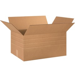 24″ x 16″ x 12″ Multi-Depth Cardboard Corrugated Boxes Lot of 15