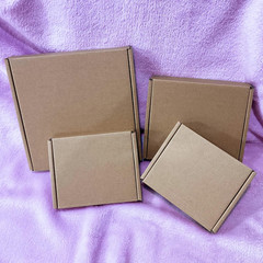 ​​​5X4X1 Inch Small Shipping Boxes 50 Pack, Brown Kraft Corrugated Cardboard