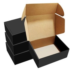 30 Pack 8x6x3 inches Black Shipping Boxes, Corrugated Mailer Boxes, Packaging Bo
