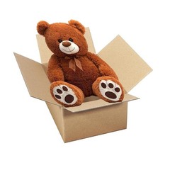 5-pack 12x9x6 inch kraft paper box with free 2-inch brown packing tape