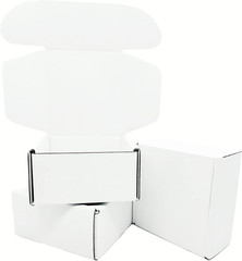 4x4x2 inch Small White Mailers Boxes Recyclable Corrugated Gift Box for Packagin