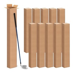 10 Pack 6x6x48 Inch Tall Corrugated Boxes – Shipping, Moving, Storage for Golf C
