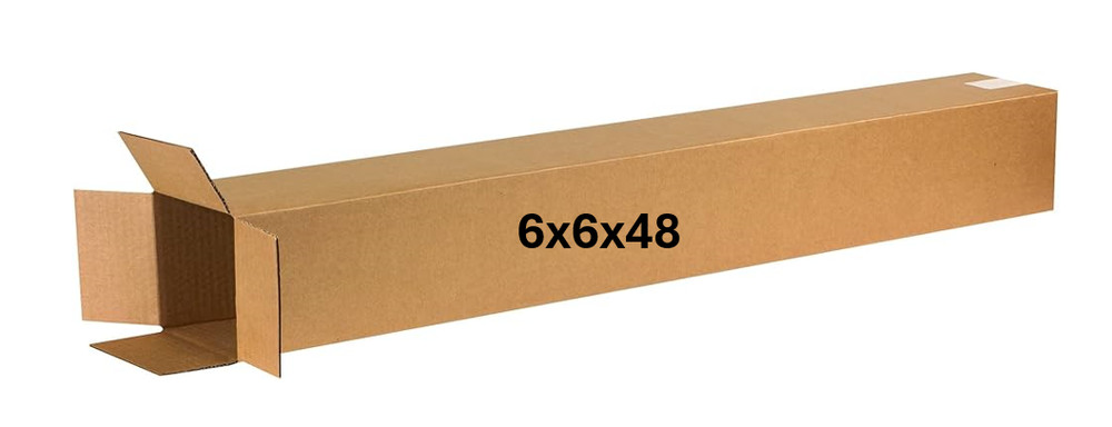 6″ x 6″ x 48″ CARDBOARD BOX – 200 lb -25 BOX BUNDLE – TALL