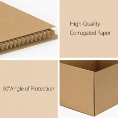 12X9X6 Shipping Boxes Set of 15, Brown Corrugated Cardboard Mailer Box for Packi