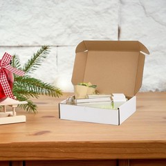 Versatile 8x6x2 Shipping Boxes – White Cardboard Gift & Mailer Packaging, 25Pack