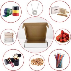 RLAVBL 6x4x3 Inches Shipping Boxes Set of 25, White Small Corrugated Cardboard