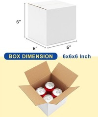 White Corrugated Shipping Boxes 6x6x6 – 40 Pack for Small Businesses