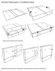TV Moving Box Double Wall 72 in x 6 in x 40 in 1 Count 1 Pack