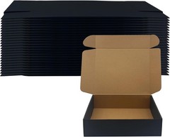 20 Pack 12x10x3 inches Black Shipping Boxes Corrugated Mailer Packaging Box