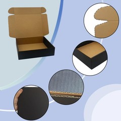 20 Pack 12x10x3 inches Black Shipping Boxes Corrugated Mailer Packaging Box
