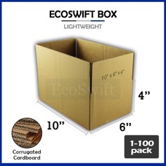 1-100 10x6x4 EcoSwift Cardboard Packing Mailing Shipping Corrugated Box Cartons