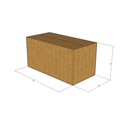 5 16x8x8 Kraft Brown Corrugated Shipping Boxes 32 ECT Single-Wall New