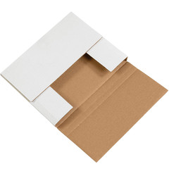White Corrugated Cardboard Easy-Fold Mailer Box, 10 1/4″ L X 8 1/4″ W X 1 1/4″ H