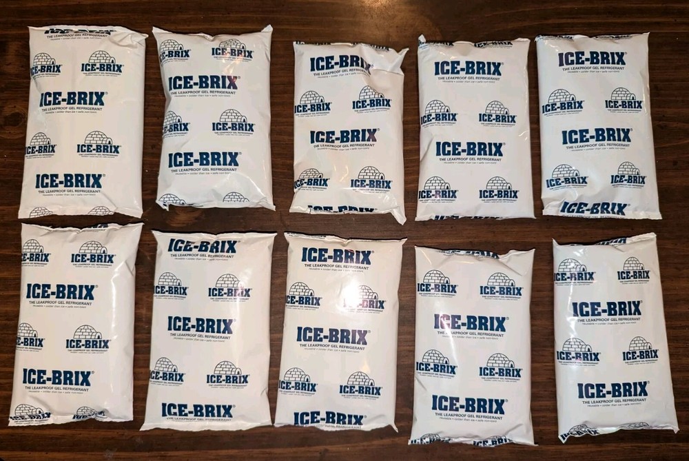 6″ x 4″ x 3/4″ – 8 oz. Ice-Brix Cold Packs 10 Per Case Leak Proof and Reusable