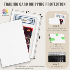 Mat Board Center, 200 Pack 4X6 Corrugated Cardboard Sheets, 1/16 inch thick, …
