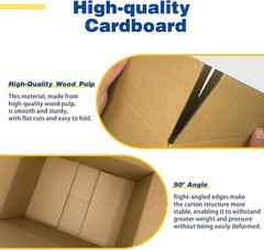 30 Pack 8x6x4 inches Small Shipping Boxes Brown Corrugated Cardboard Boxes for P