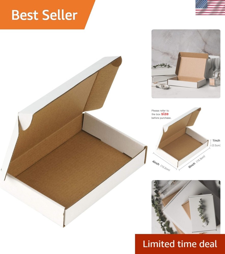 Recyclable Corrugated Box Small Box Mailers – 6″ x 4″ x 1″ – Cardboard Box Pe…