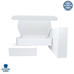 White Corrugated Mailer Boxes – Pack of 5, 9x6x2 Inches