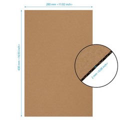 50 PCS Corrugated Cardboard Sheets Flat Packaging Inserts 2mm 11×17 Inch Pack