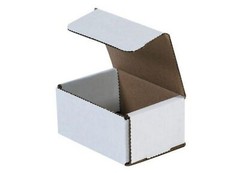 25 Pack of 4x3x2 White Corrugated Shipping Mailer Packing Box Boxes 4″ x 3″ x 2″