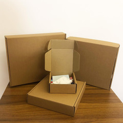 5X5X2 Inches Shipping Boxes Set of 25, Brown Corrugated Mailing Cardboard Box Li