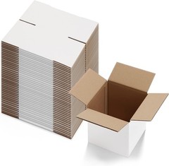 Sturdy 6x6x6 Shipping Boxes – Set of 40 White Packaging Solutions for Small Biz