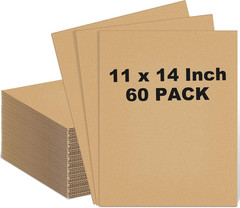 60 Pack 11 X 14 Inch Corrugated Cardboard Sheets Flat Cardboard Sheets Packaging